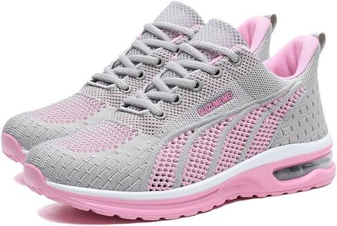 Womens mesh Breathable Running Shoes air Cushion Lightweight Sneakers Lace up Walking Tennis Shoes in Saudi Arabia