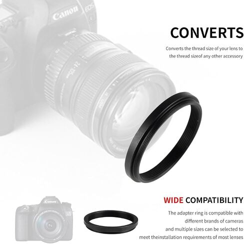 52mm to 55mm Step-Up Ring Adapter,52mm to 55mm Step Up Filter Ring,for All Brands UV ND CPL Metal Stepping Up Ring Adapter Filter (52mm to 55mm) in Saudi Arabia