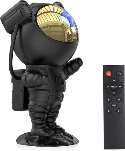 Astronaut Star Projector Galaxy Light with Timer and Remote Control, 360° Adjustable Starry Night Light Projector for Baby/Kids/Adults/Bedroom/Party/Home Decor/Game Room (Black) in Saudi Arabia