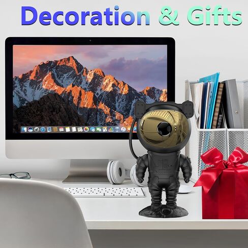 Astronaut Star Projector Galaxy Light with Timer and Remote Control, 360° Adjustable Starry Night Light Projector for Baby/Kids/Adults/Bedroom/Party/Home Decor/Game Room (Black) in Saudi Arabia