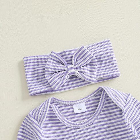 Hello Im New Here Newborn Baby Girl Coming Home Outfit Long Sleeve Romper Waffle Knit Jumpsuit Infant Clothes in Kuwait