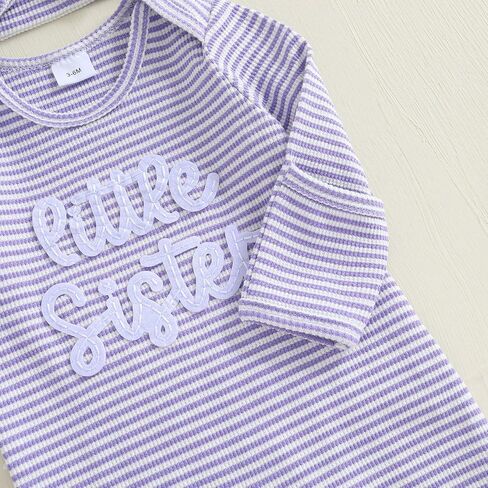 Hello Im New Here Newborn Baby Girl Coming Home Outfit Long Sleeve Romper Waffle Knit Jumpsuit Infant Clothes in Kuwait