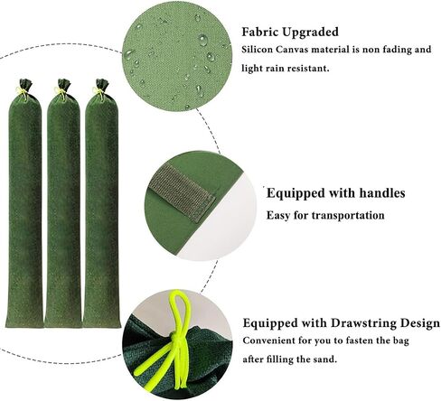 Sandbag for Flood Control 2PCS 6'×8'' Silicone Canvas Flood Barrier for Home Store Garage Garden in Saudi Arabia