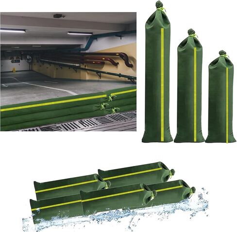 Sandbag for Flood Control 2PCS 6'×8'' Silicone Canvas Flood Barrier for Home Store Garage Garden in Saudi Arabia