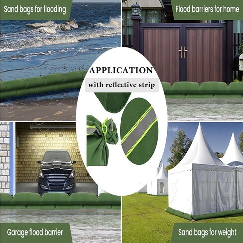 Sandbag for Flood Control 2PCS 6'×8'' Silicone Canvas Flood Barrier for Home Store Garage Garden in Saudi Arabia