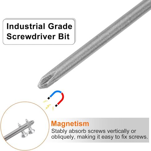 HARFINGTON 20pcs #1 Phillips Screwdriver Bit PH1 1/4" Hex Shank 4.3" (110mm) Long Magnetic S2 Steel Industrial Grade Screw Driver Bit Cross Head Electric Drill Bits 0.12" (3mm) Rod in Saudi Arabia