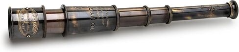 Handcrafted Brass Nautical Telescope in Wooden Box | to My Grandson Engraved Spyglass from Grandparents | Meaningful Graduation, Birthday, Christmas, Baptism Gift | Vintage Collectible in Saudi Arabia