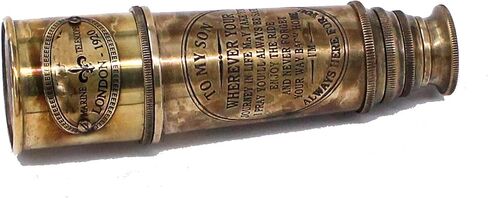 Handcrafted Brass Nautical Telescope in Wooden Box | to My Grandson Engraved Spyglass from Grandparents | Meaningful Graduation, Birthday, Christmas, Baptism Gift | Vintage Collectible in Saudi Arabia