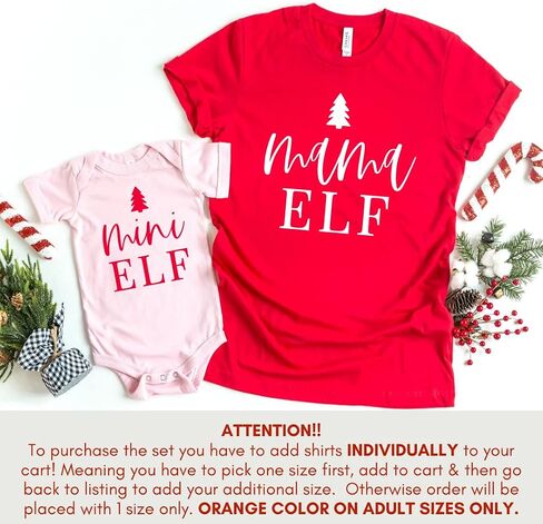 Mama Elf Christmas Shirt, Mom Baby Elf Christmas Mommy and Me Shirts, Cute Matching Mommy Daughter Christmas Outfits Toddler, Mom and Son Mommy and Me Christmas Outfits, New Mom Baby Christmas 2021 in Saudi Arabia