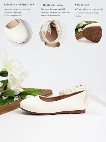 Girls Dress Shoes Bowknot Wedding Party Flat Shoes for Toddler/Little/Big Kids in Saudi Arabia