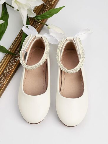 Girls Dress Shoes Bowknot Wedding Party Flat Shoes for Toddler/Little/Big Kids in Saudi Arabia