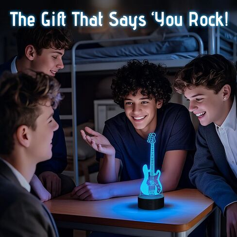 Guitar Gifts, Bass Guitars Night Light, Music Lamp with 16 Colors Changing & Timer & Dimmer, Gifts for Birthday, Xmas, Graduation, Back to School for Men, Boys, Teachers, Guitar Player in Saudi Arabia