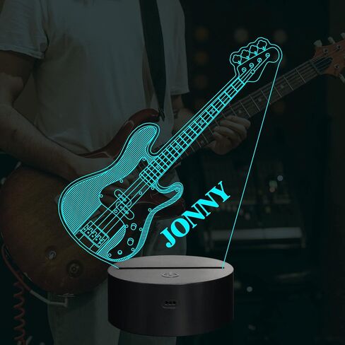 Guitar Gifts, Bass Guitars Night Light, Music Lamp with 16 Colors Changing & Timer & Dimmer, Gifts for Birthday, Xmas, Graduation, Back to School for Men, Boys, Teachers, Guitar Player in Saudi Arabia