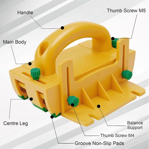 Table Saw Push Block for Woodworking Router Tables Band Saws Jointers Pushblock Cuts Safe for Widgets Difficult Cuts ThinRips Dowel Cuts Prevent Kickback and Protect Hands (Yellow, Large) in Saudi Arabia