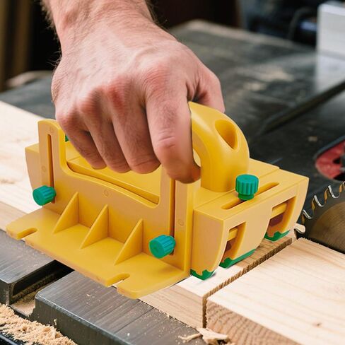 Table Saw Push Block for Woodworking Router Tables Band Saws Jointers Pushblock Cuts Safe for Widgets Difficult Cuts ThinRips Dowel Cuts Prevent Kickback and Protect Hands (Yellow, Large) in Saudi Arabia