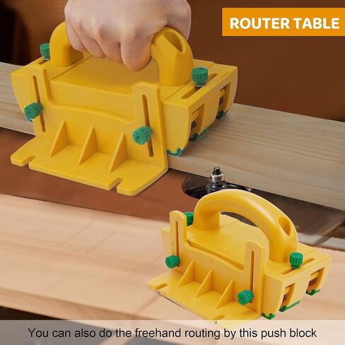 Table Saw Push Block for Woodworking Router Tables Band Saws Jointers Pushblock Cuts Safe for Widgets Difficult Cuts ThinRips Dowel Cuts Prevent Kickback and Protect Hands (Yellow, Large) in Saudi Arabia