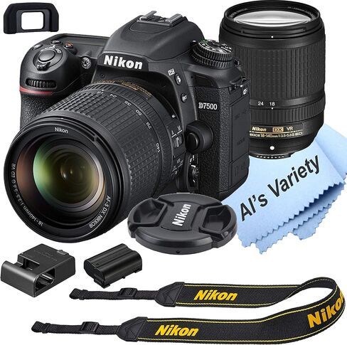 Nikon Intl Nikon D7500 DSLR Camera Kit with 18-140mm VR Lens | Built-in Wi-Fi | 20.9 MP CMOS Sensor | EXPEED 5 Image Processor and Full HD | SnapBridge Bluetooth Connectivity (Renewed) in Saudi Arabia