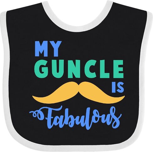 inktastic My Guncle Is Fabulous Baby Bib in Saudi Arabia