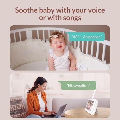 Baby Monitor with Camera and Audio, 5’’ Screen & App, 2.4GHz WiFi Secure Link, Sleep Tracking, Cry Detection, Night Vision, Temp & Humidity Monitor, 2-Way Talk, 5GB Cloud Storage, 4-in-1 Mount in Saudi Arabia