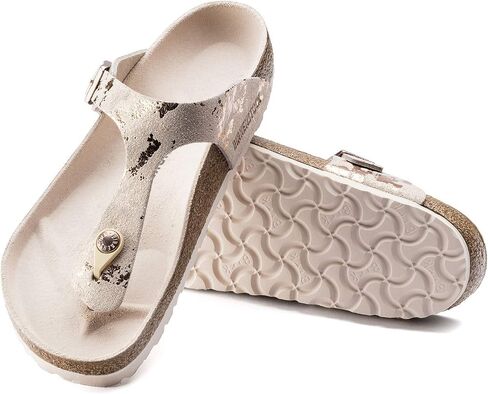 Birkenstock Women's Gizeh Sandals, Vintage Metallic Rose Copper, 8-8.5 Medium US in Saudi Arabia