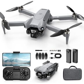 PRO 4K Camera Drone for Adults‌, Brushless Motors 40mins Flight Time with 2 Batteries, One-Key Take Off，Auto Return, Drone for Kids Toys Gifts for Teen Boys Girls, Beginner（Grey） in Kuwait
