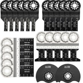 24-Piece Oscillating Multi-Tool Blade Set, Universal Quick Release, High-Carbon Steel Blades for Wood, Metal, PVC, 3-1/2 inch in Saudi Arabia