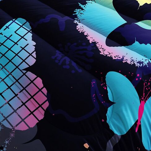 طقم لحاف للأطفال بنمط الرجبي المطبوع مع لحاف واحد و2 كيس وسادة لغرفة نوم البنات والأولاد طوال الموسم (كامل للرجبي) in Kuwait