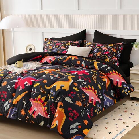 Kids Twin Comforter Sets 4 Pieces Bed in a Bag, Purple Blue Twin Bedding Set for Boys Girls,Soft Microfiber Comforter with Sheet Set,All Season Bed Set(Purple Blue,68"x88") in Saudi Arabia