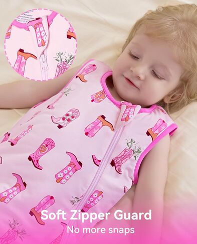 Rayon Made from Bamboo Viscose Sleep Sack 0-36 Months 1.0 Tog for Toddler and Baby sleepers 2-Way Zipper Newborn Sleep Sacks in Kuwait