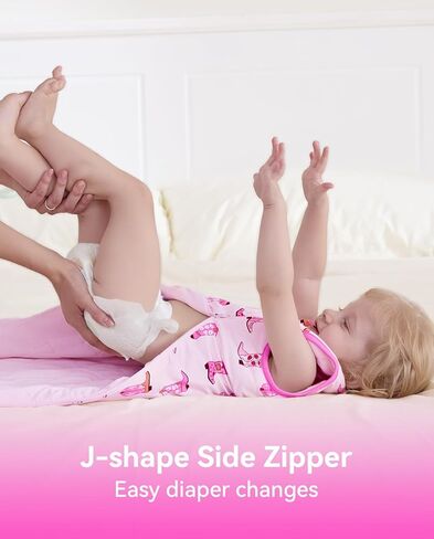 Rayon Made from Bamboo Viscose Sleep Sack 0-36 Months 1.0 Tog for Toddler and Baby sleepers 2-Way Zipper Newborn Sleep Sacks in Kuwait