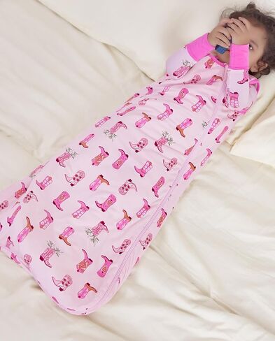 Rayon Made from Bamboo Viscose Sleep Sack 0-36 Months 1.0 Tog for Toddler and Baby sleepers 2-Way Zipper Newborn Sleep Sacks in Kuwait