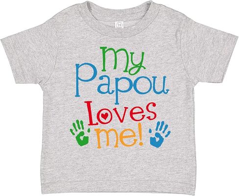 تي شيرت Inktastic My Papou Loves Me للأطفال الصغار in Kuwait