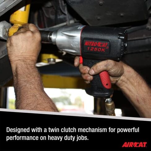 أدوات هوائية AIRCAT 1250-K 1/2 بوصة NITROCAT مفتاح ربط وقابض مزدوج مركب - مفتاح ربط قوي وطويل الأمد - أداة هوائية بمقبض مريح in Saudi Arabia