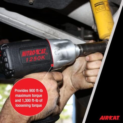 أدوات هوائية AIRCAT 1250-K 1/2 بوصة NITROCAT مفتاح ربط وقابض مزدوج مركب - مفتاح ربط قوي وطويل الأمد - أداة هوائية بمقبض مريح in Saudi Arabia
