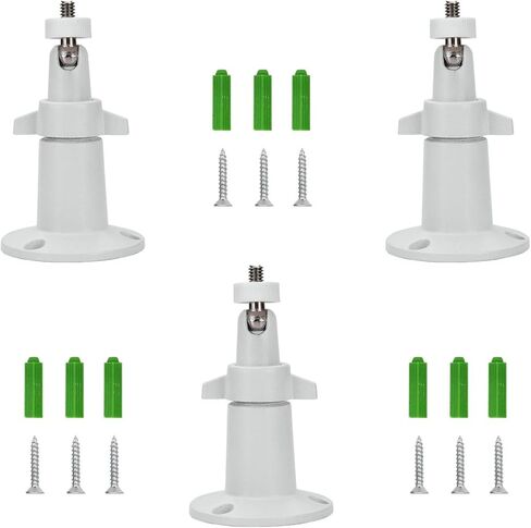 3Set Security Camera Wall Mounts Stands Support 360° Swivel & 90° Tilt Suitable for Arlo Pro Smart Cameras in Saudi Arabia
