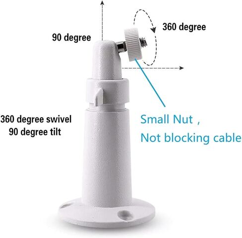 3Set Security Camera Wall Mounts Stands Support 360° Swivel & 90° Tilt Suitable for Arlo Pro Smart Cameras in Saudi Arabia