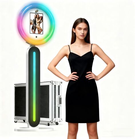 Photo Booth Package Featuring Rhythm-Sync Mode & Mobile Rolling Base in Saudi Arabia