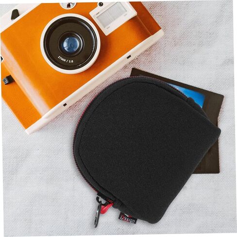 Gadpiparty Portable Neoprene Lens Pouch with Zipper Camera Filter Storage Bag Water Resistant Protective Case for Photographers Scratch and Drop Resistant Compact Black S in Saudi Arabia