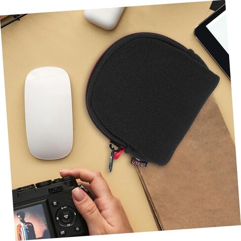 Gadpiparty Portable Neoprene Lens Pouch with Zipper Camera Filter Storage Bag Water Resistant Protective Case for Photographers Scratch and Drop Resistant Compact Black S in Saudi Arabia