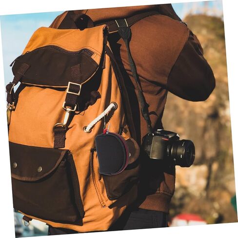 Gadpiparty Portable Neoprene Lens Pouch with Zipper Camera Filter Storage Bag Water Resistant Protective Case for Photographers Scratch and Drop Resistant Compact Black S in Saudi Arabia