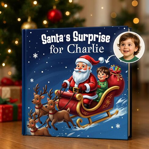 Personalized Christmas Story Book for Kids – Customized Name & Photo – Santa’s Surprise – Children’s Holiday Gift in Saudi Arabia