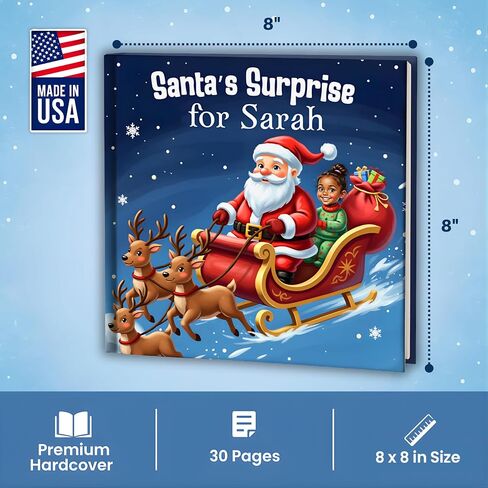 Personalized Christmas Story Book for Kids – Customized Name & Photo – Santa’s Surprise – Children’s Holiday Gift in Saudi Arabia