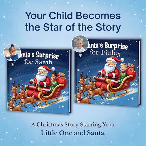 Personalized Christmas Story Book for Kids – Customized Name & Photo – Santa’s Surprise – Children’s Holiday Gift in Saudi Arabia