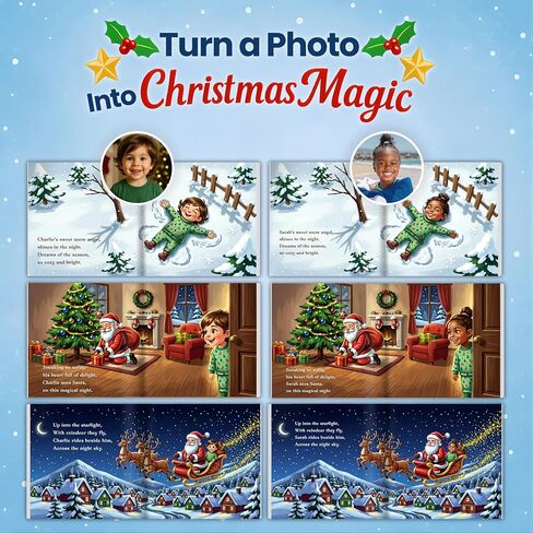 Personalized Christmas Story Book for Kids – Customized Name & Photo – Santa’s Surprise – Children’s Holiday Gift in Saudi Arabia
