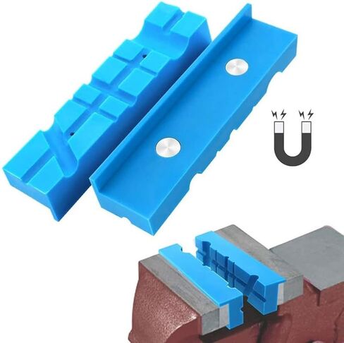 Soft Pad Jaw Rubber Magnetic 2pcs for Metal Vise Bench Tools Compatible with 456 Bench Vise Mill Clamps for Secure Clamping of Various Materials (4in) in Saudi Arabia