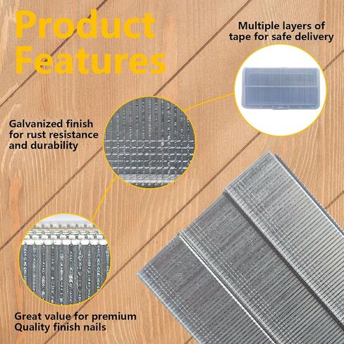 18 Gauge Brad Nails, 1-3/16 Inch Galvanized Finish Nails for Brad Nailer, Compatible with Pneumatic & Electric Nail (2,000 Counts) in Saudi Arabia