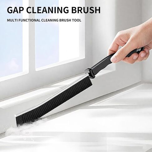 4-Pack Heavy Duty Cleaning Brushes - Multi-Purpose Hard Bristle Brushes for Tight Spaces, Crevices, Grout, Baseboards - Deep Reach Gap Cleaning Tool for Kitchen, Bathroom, Car, Household (Black) in Saudi Arabia