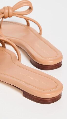 Loeffler Randall Women's Hadley Leather Bow Flat Sandals in Saudi Arabia