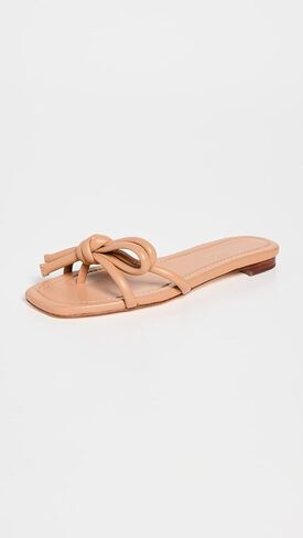 Loeffler Randall Women's Hadley Leather Bow Flat Sandals in Saudi Arabia