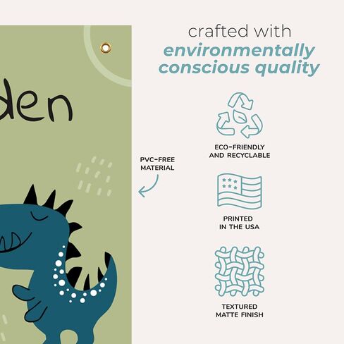 Prints Next Day – Custom Dinosaur Growth Chart 12" x 43.5" – Personalized with Name – Kids Height Chart for Wall – Baby & Toddler Nursery Decor – Birthday – PVC-Free – Printed in USA in Saudi Arabia
